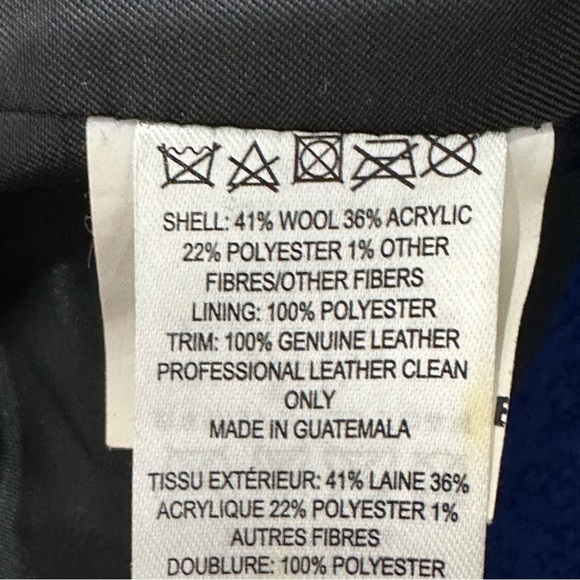 French Connection Wool Biker Jacket Electric Blue - Picture 5 of 6